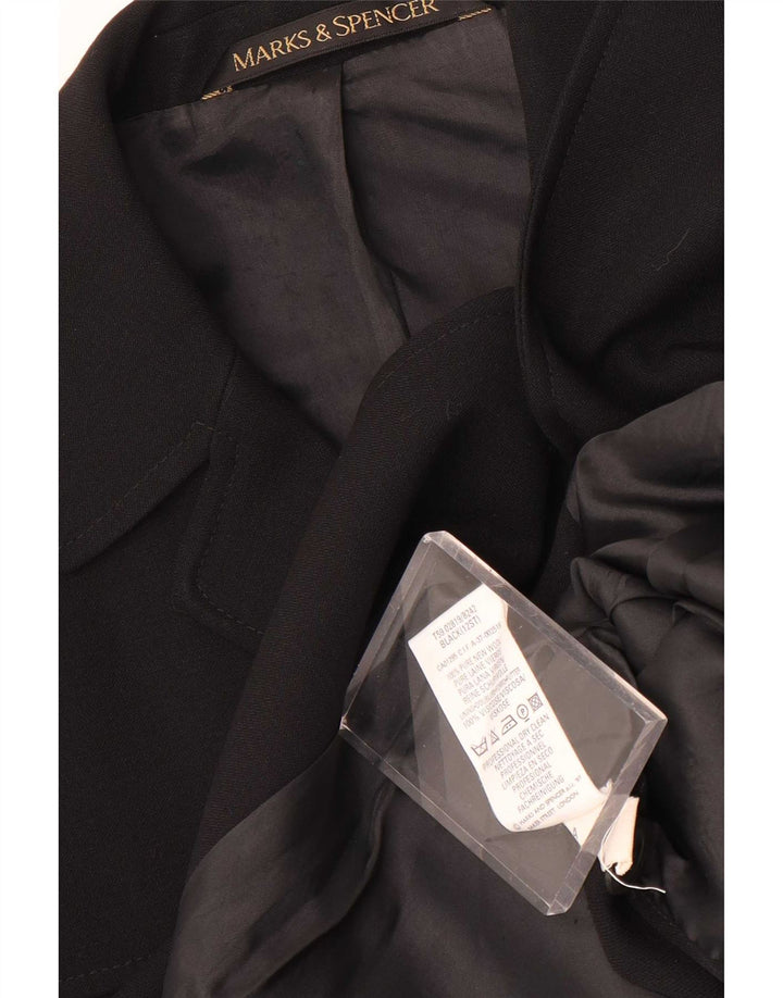 Marks & Spencer Damen St. Michael Blazer Jacke UK 12 Medium Schwarz