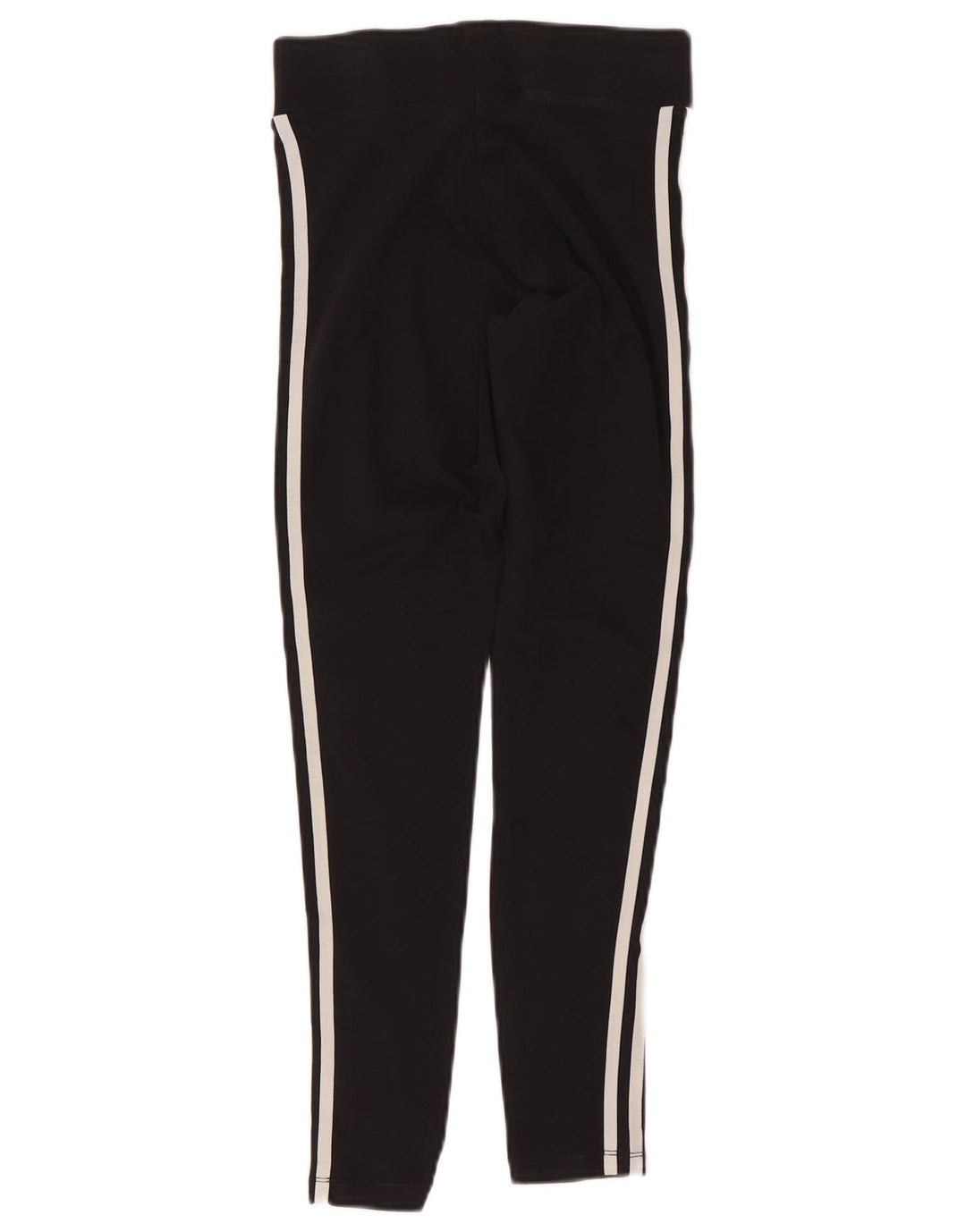 Adidas Damen Leggings UK 10 Small Schwarz Baumwolle