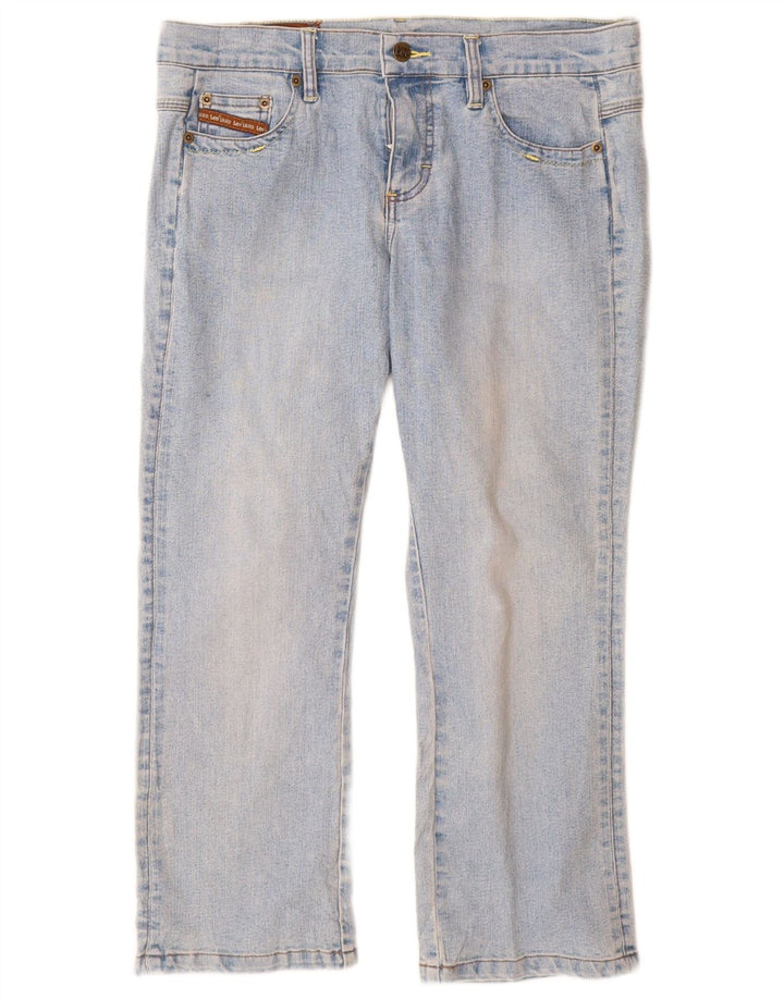 Lee Damen-Cropped-Jeans W32 L24 Blau