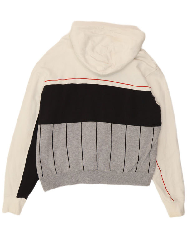 Adidas Damen Kapuzenpullover UK 16 Große mehrfarbige Colourblock-Baumwolle