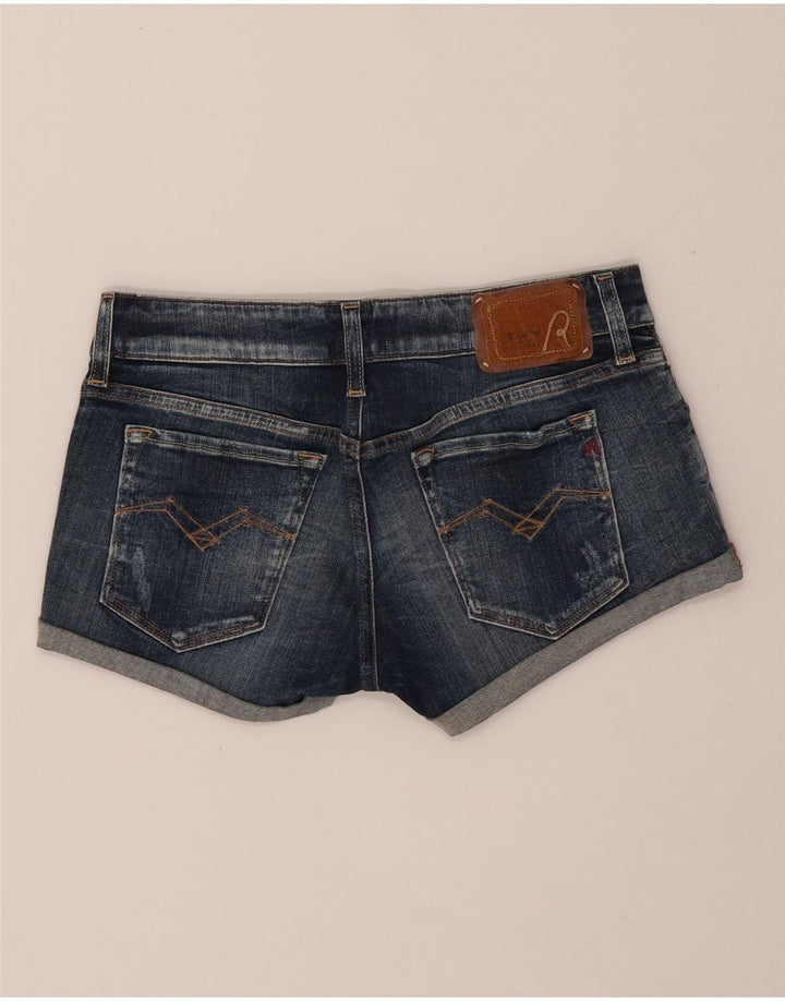 REPLAY Damen-Jeansshorts, W26, Größe S, Blau, Baumwolle