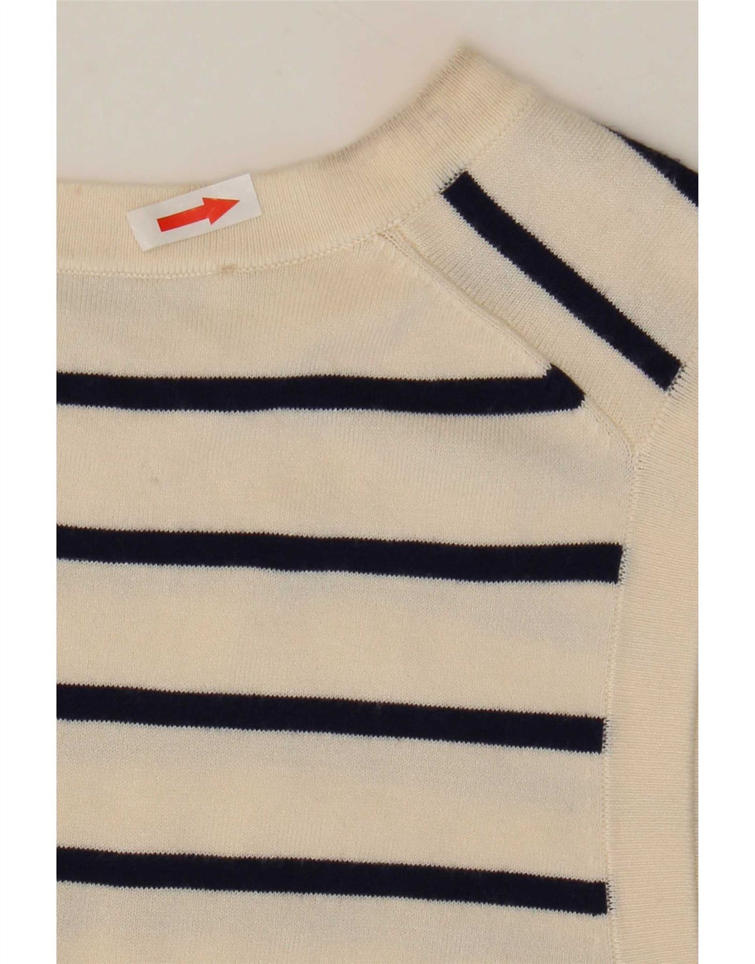 Zara Damen Weste Tank Top UK 12 Medium Off White gestreift