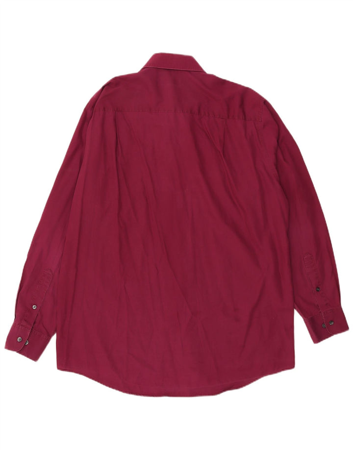 Calvin Klein Herrenhemd Größe 16 1/2 Large Burgund