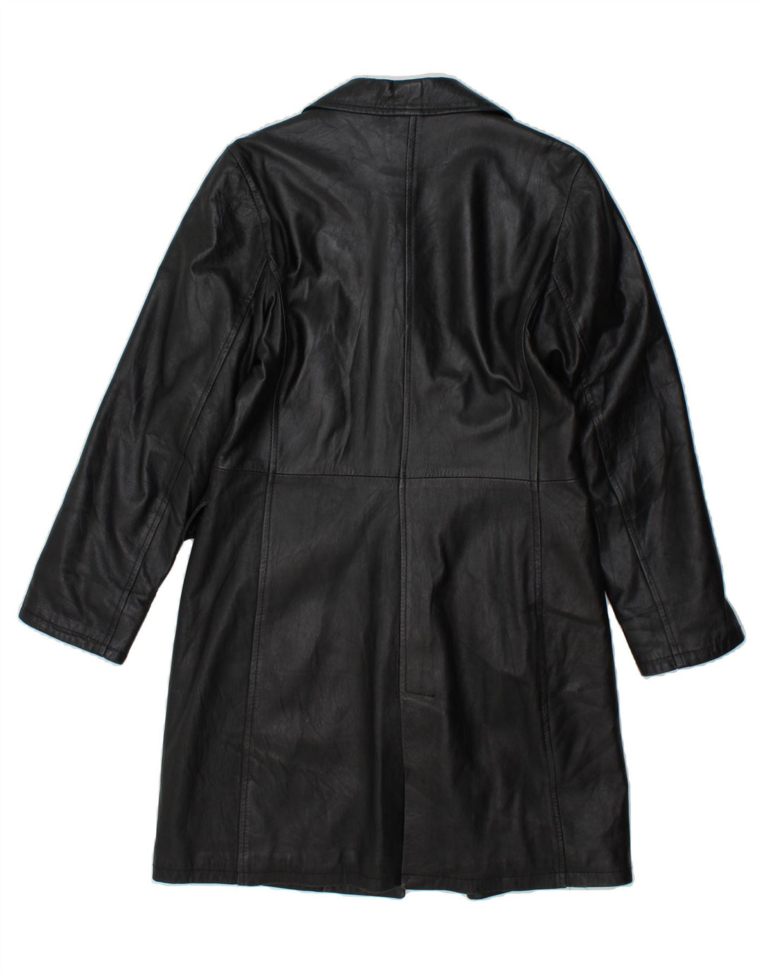 NEW COLLECTION Womens Leather Coat IT 46 Large Black Leather Vintage New Collection and Second-Hand New Collection from Messina Hembry 