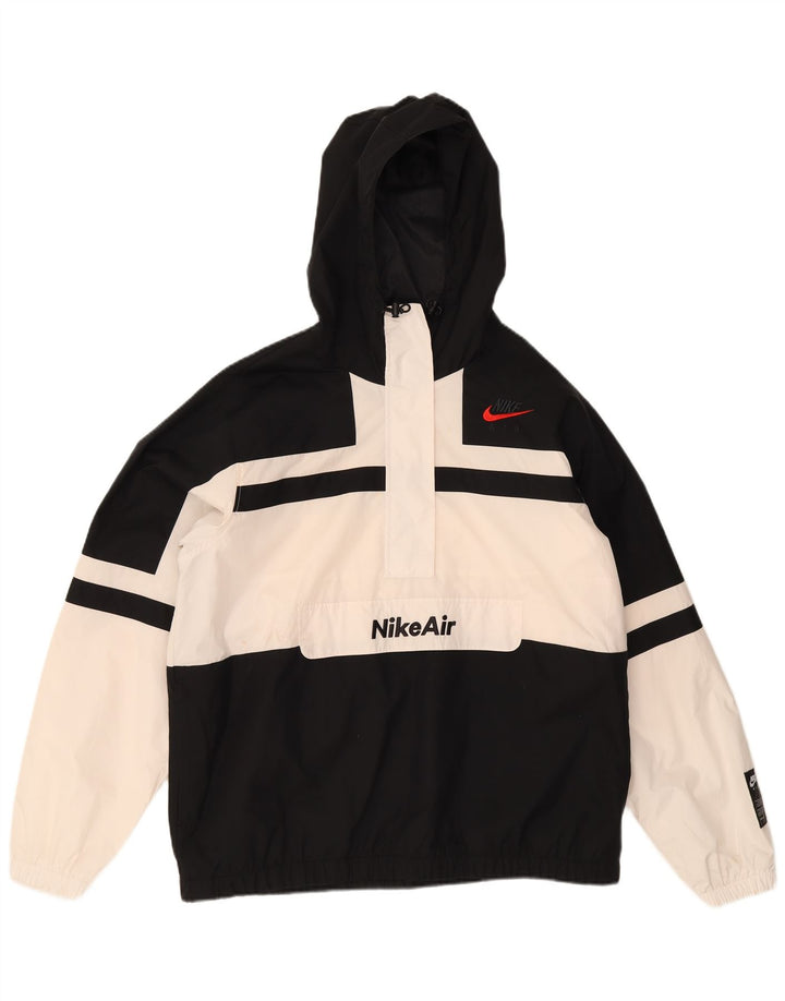 Nike Herren-Regenjacke mit grafischer Kapuze, Größe 40, groß, Schwarz, Farbblock