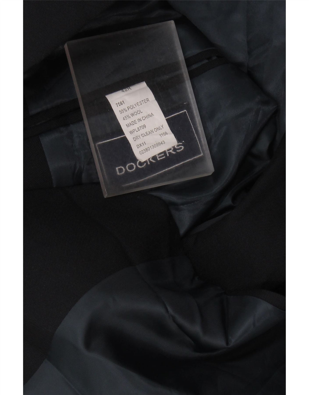 DOCKERS Herren-Blazer mit 2 Knöpfen, UK 42, XL, Schwarz, Polyester