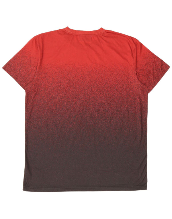 Mckenzie Herren-T-Shirt-Oberteil, großes rotes Batik-Polyester