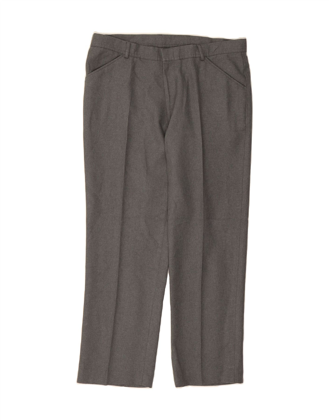 FARAH Mens Straight Casual Trousers W38 L29 Grey Polyester Vintage Farah and Second-Hand Farah from Messina Hembry 
