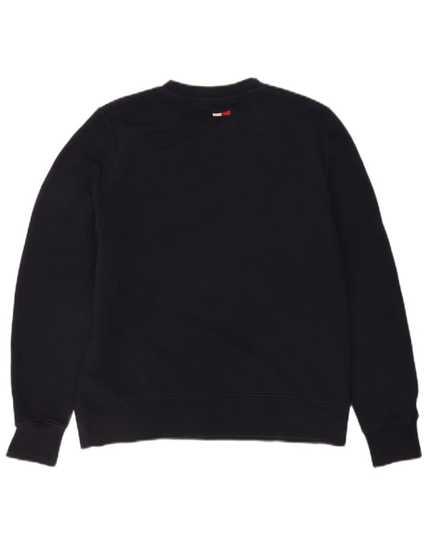 Tommy Hilfiger Damen Grafik-Sweatshirt-Pullover UK 10 Small Marineblau
