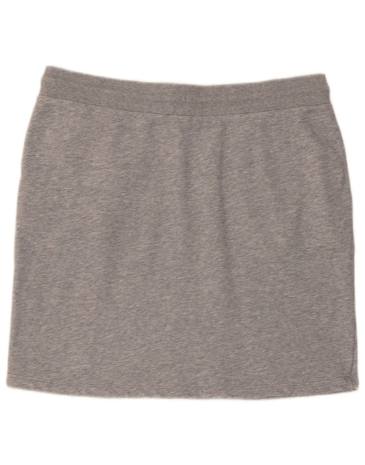 Gant Damen Minirock UK 18 XL Graue Baumwolle