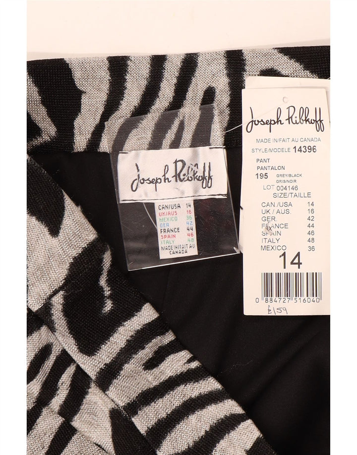 JOSEPH RIBKOFF Damen Freizeithose UK 16 Large W36 L33 Schwarz