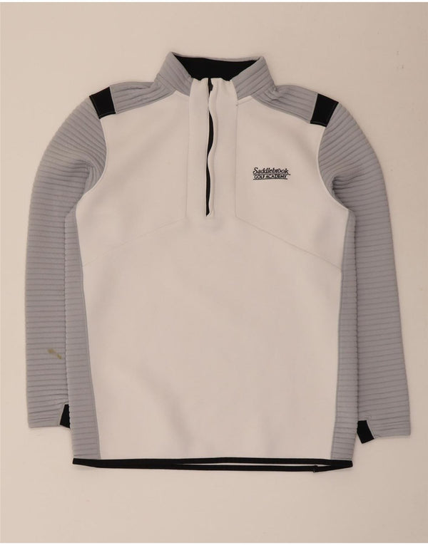 Under Armour Mens Cold Gear Pullover Tracksuit Top Medium White Colourblock
