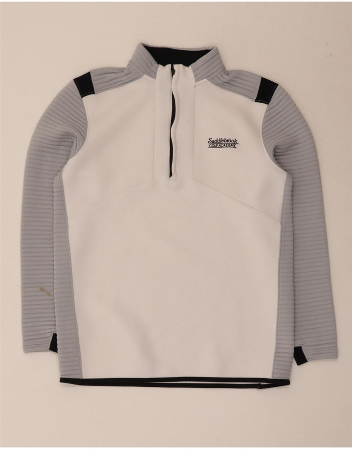 Under Armour Herren Cold Gear Pullover-Trainingsanzug-Oberteil, Mittelweiß, Farbblock
