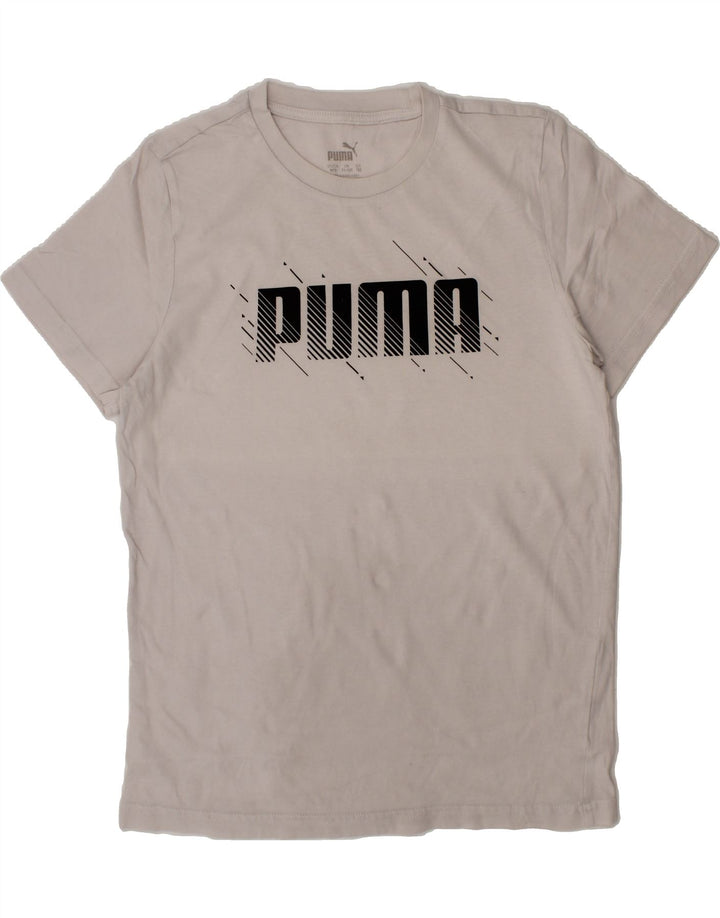 PUMA Boys Graphic T-Shirt Top 11-12 Years White Vintage Puma and Second-Hand Puma from Messina Hembry 