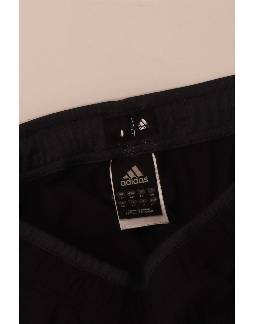 Adidas Herren-Trainingshose, groß, aus schwarzem Nylon