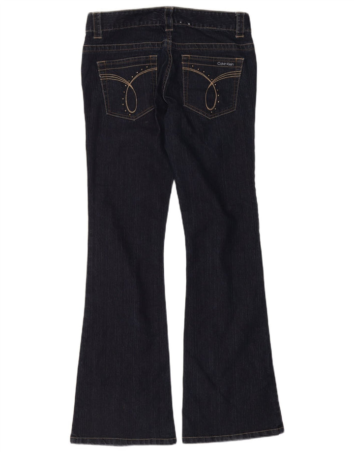 Calvin Klein Damen Flared Jeans US 6 Medium W30 L32 Marineblaue Baumwolle
