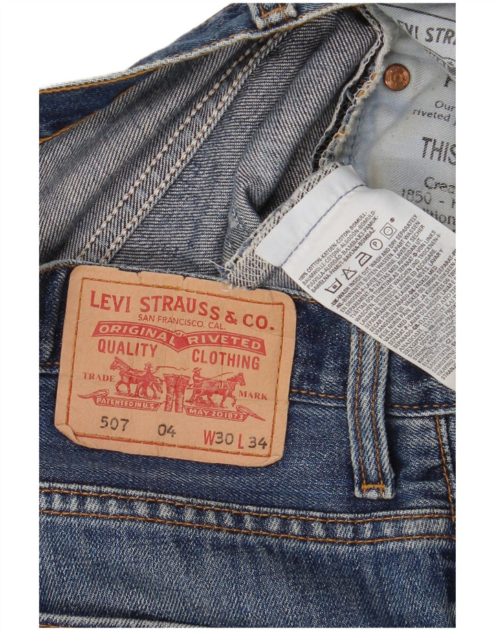 Levi's Damen 507 Jeansshorts W30 mittelblaue Baumwolle