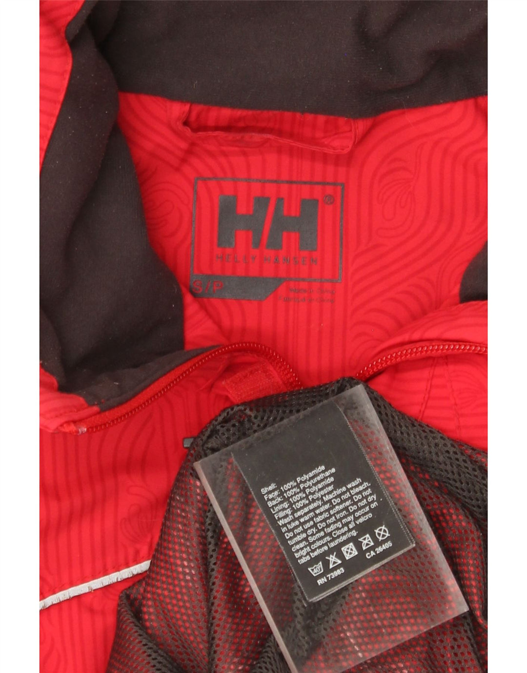 Helly Hansen Herren-Regenjacke mit Kapuze, UK 36, Größe S, Rot, Polyamid
