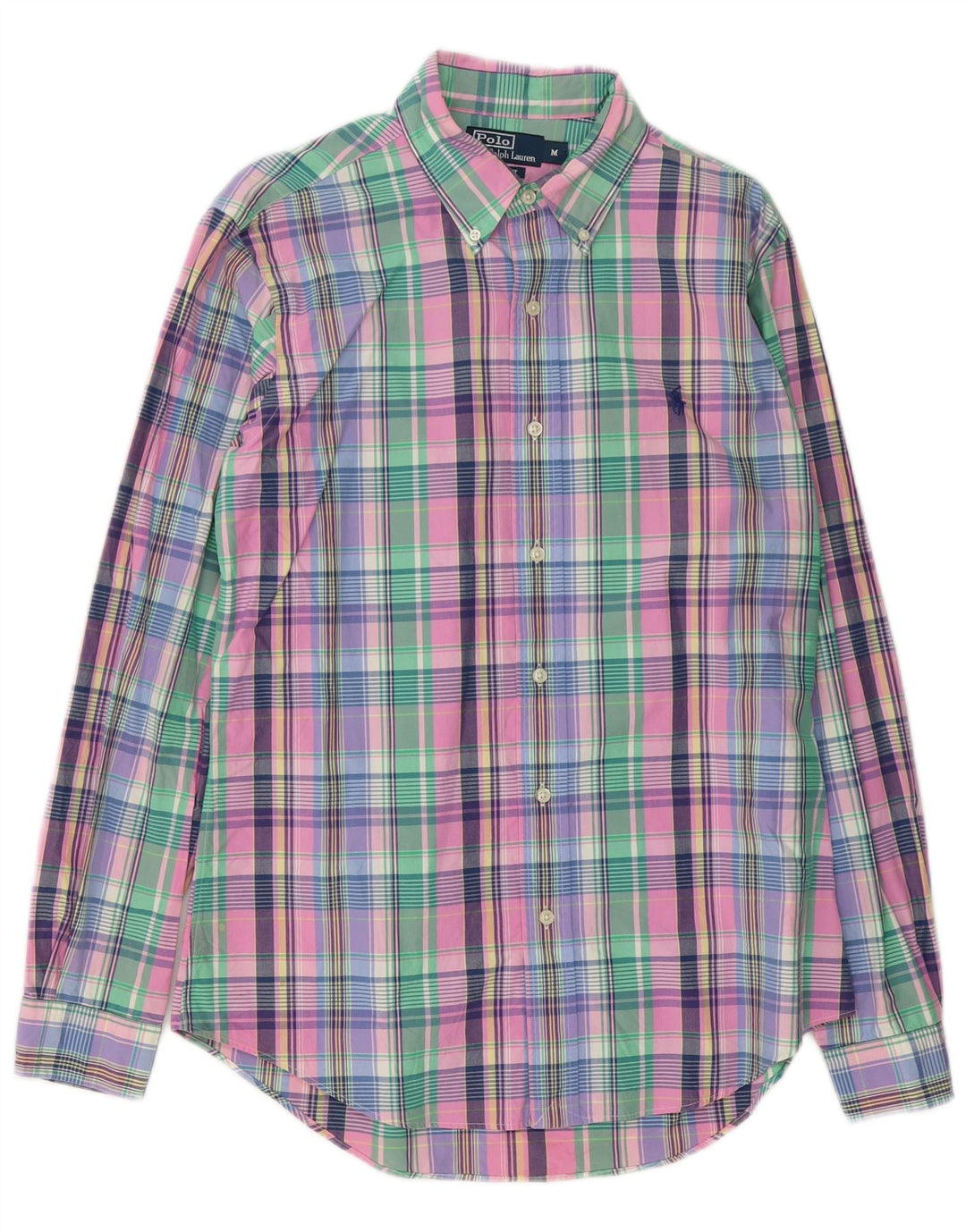 Polo Ralph Lauren Herren-Hemd mit individueller Passform, mittelgroß, mehrfarbig, kariert, Baumwolle