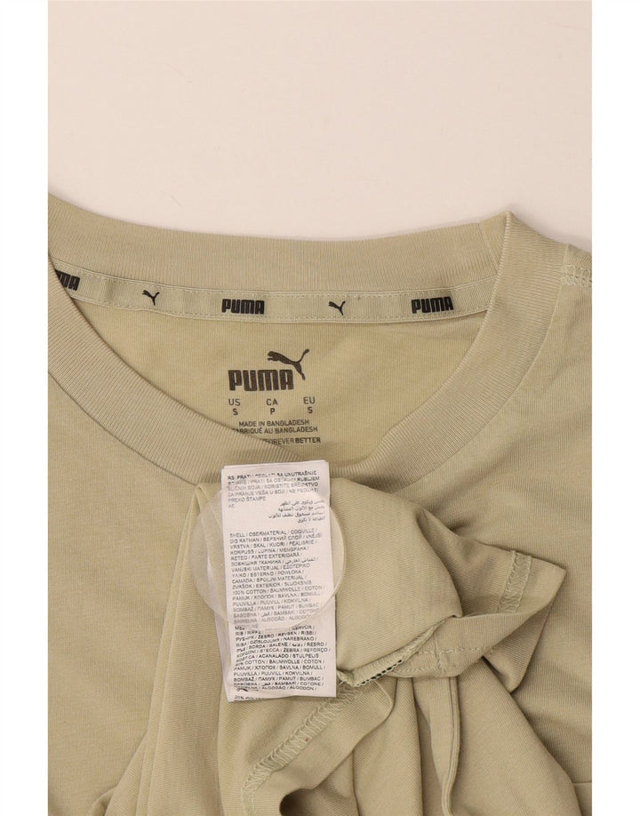 PUMA Herren Grafik T-Shirt Top Small Khaki Baumwolle