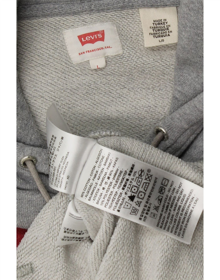 Levi's Herren-Kapuzenpullover mit Grafik, groß, graue Baumwolle
