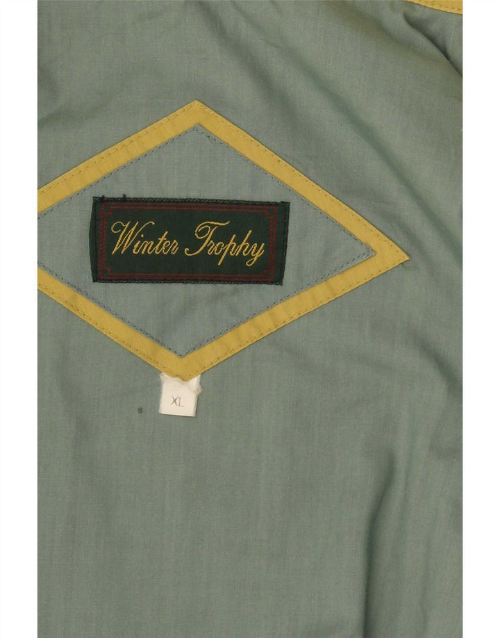 Vintage Herren Bomberjacke mit Kapuze UK 42 XL Gelb