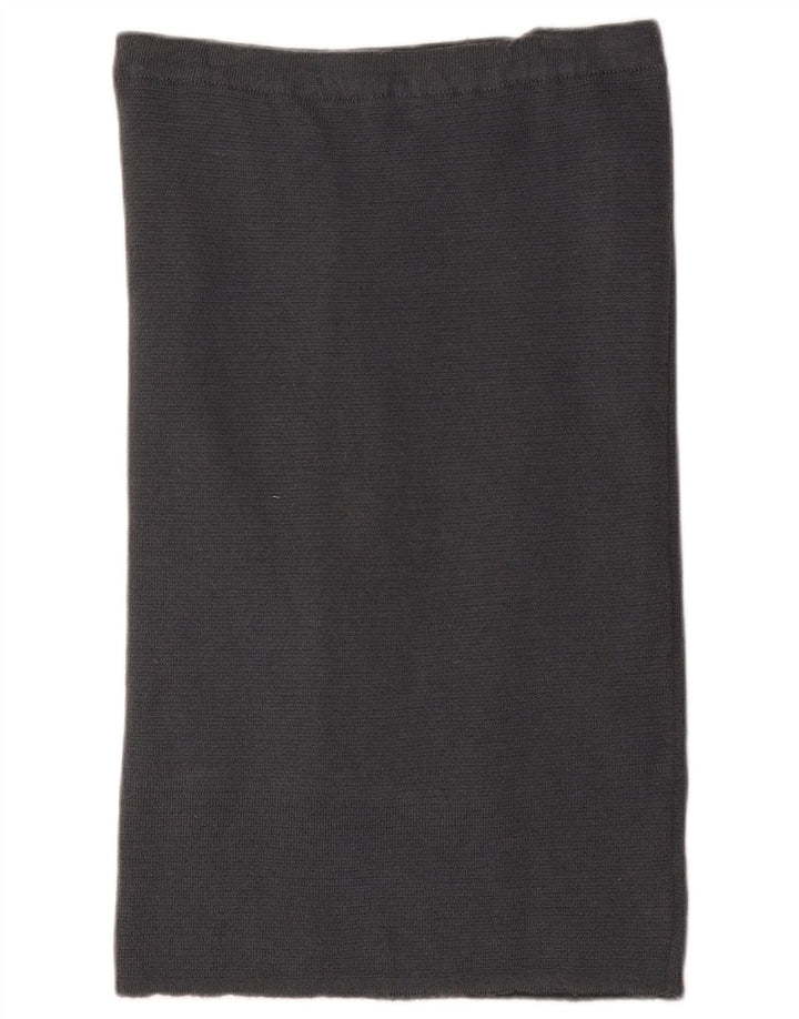 Gerader Vintage-Strickrock für Damen, W30, mittelgraue Wolle