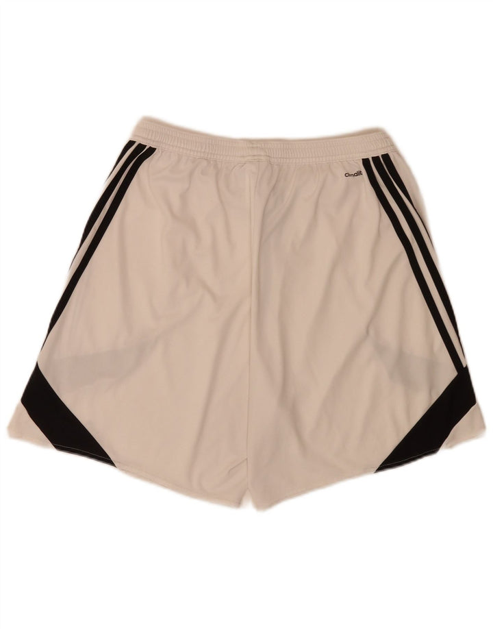 Adidas Herren Climalite Sportshorts, groß, weißes Farbblock-Polyester