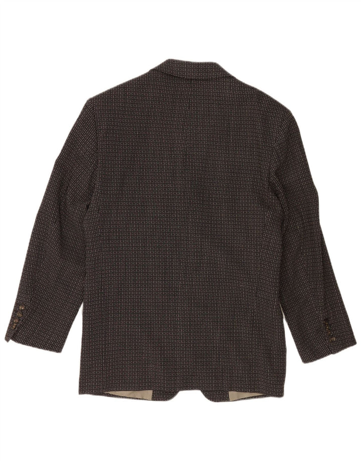 Cento Mila Herren-Blazer mit 3 Knöpfen, EU 48, Mittelschwarz, geometrisch