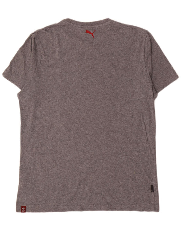 Puma Herren Grafik T-Shirt Top Large Grau