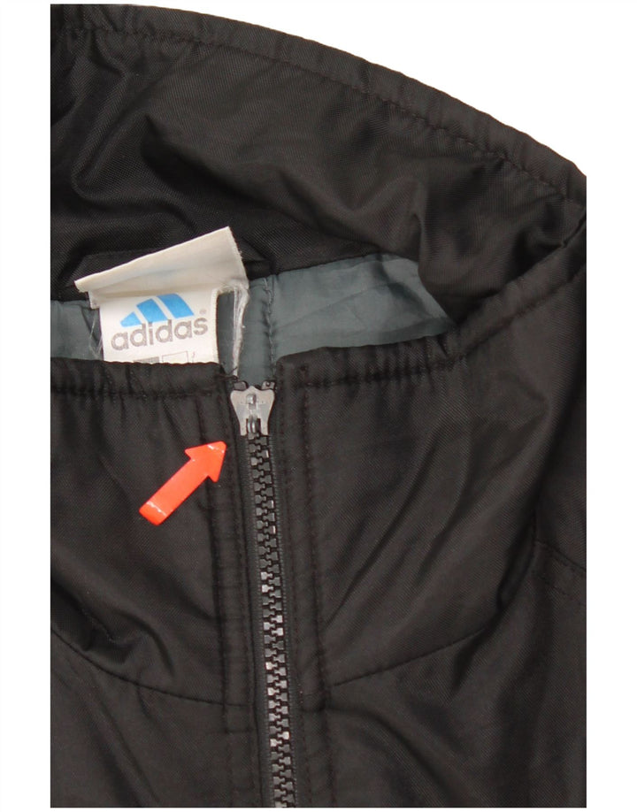 Adidas Herren Graphic Windbreaker Jacke UK 38/40 Medium Schwarz Polyamid