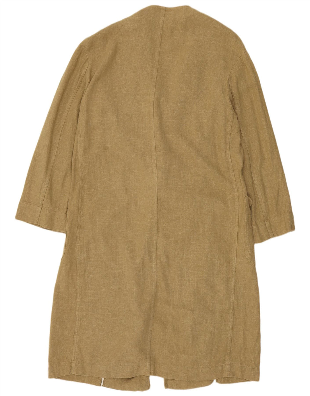 Zara Damen Übergroßer Trenchcoat UK 6 XS Khaki Viskose
