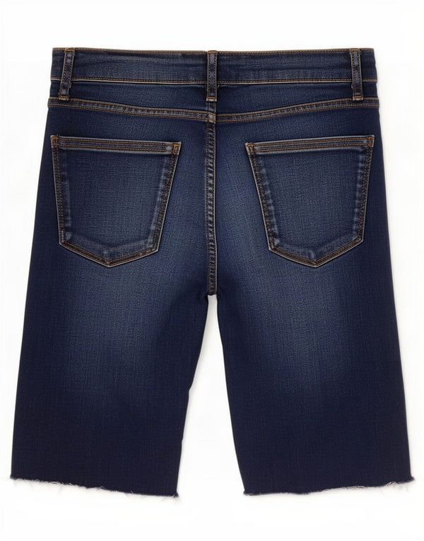 Zara Damen Jeansshorts EU 38 Small W28 Marineblau