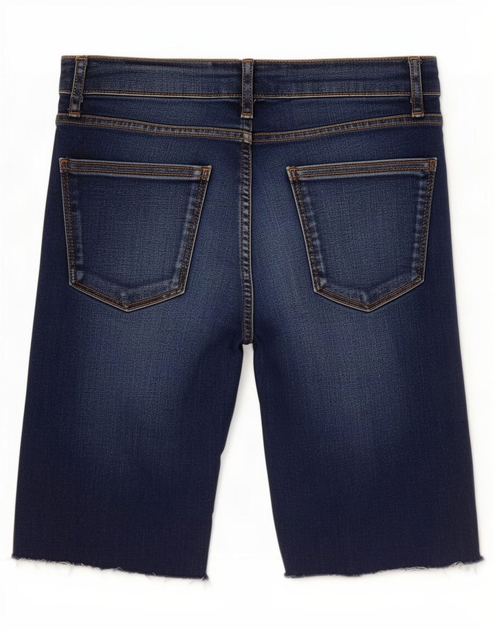 Zara Damen Jeansshorts EU 38 Small W28 Marineblau