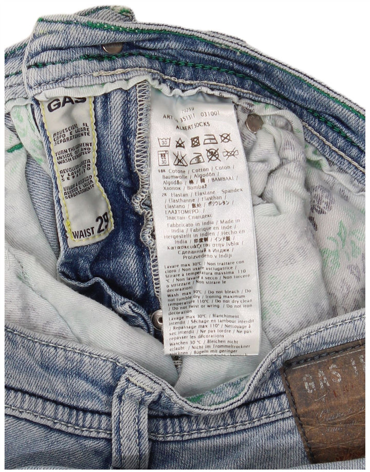 Gas Damen Tapered Jeans W29 L24 Blaue Baumwolle