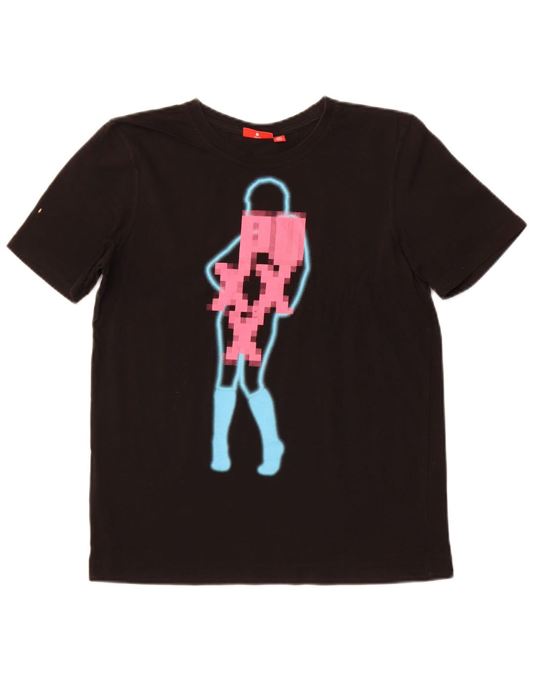 PUMA Damen Graphic T-Shirt Top UK 10 Small Schwarz Baumwolle