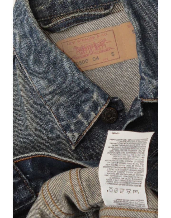 Levi's Herren Jeansjacke UK 36 Small Marineblaue Baumwolle