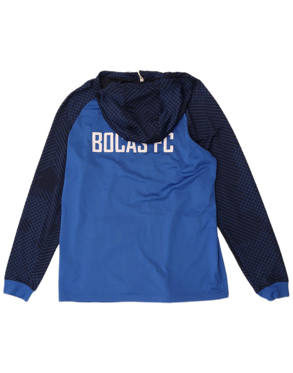 Nike Herren Bocas F.C. Kapuzenpullover mit grafischem Reißverschluss, XL, Blau, Farbblock