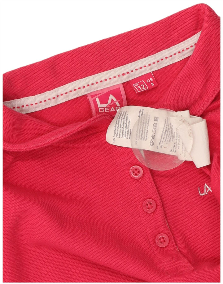 LA GEAR Damen-Poloshirt UK 12 Mittelrosa Polyester
