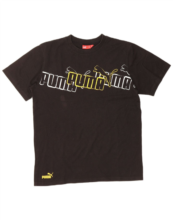 PUMA Boys Graphic T-Shirt Top 15-16 Years Black