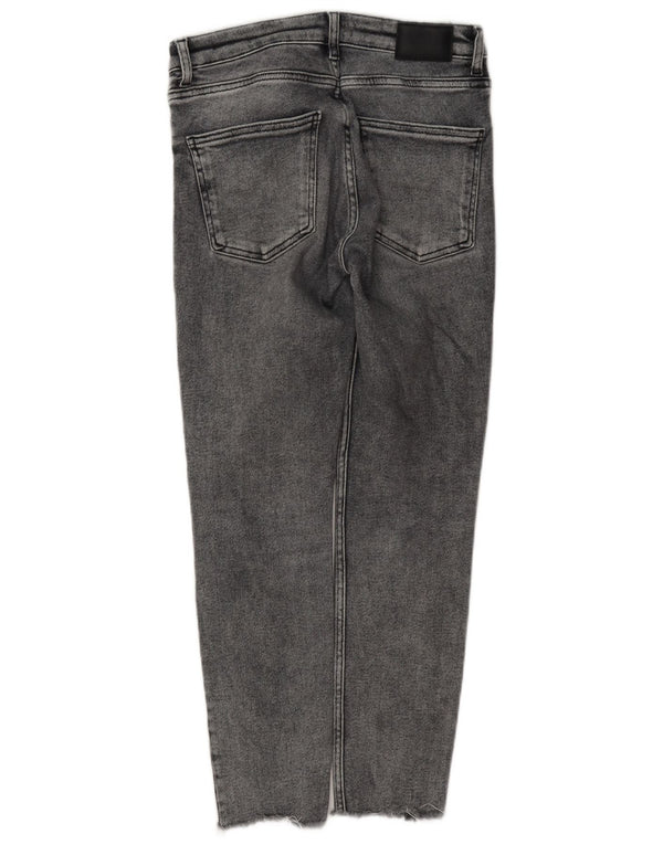 Zara Damen Slim Jeans EU 36 XS W26 L26 Graue Baumwolle