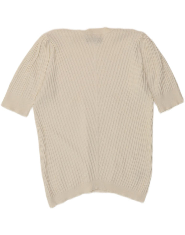 Marks & Spencer Damen-Pullover mit U-Boot-Ausschnitt, Gr. 14, Mittelweiß
