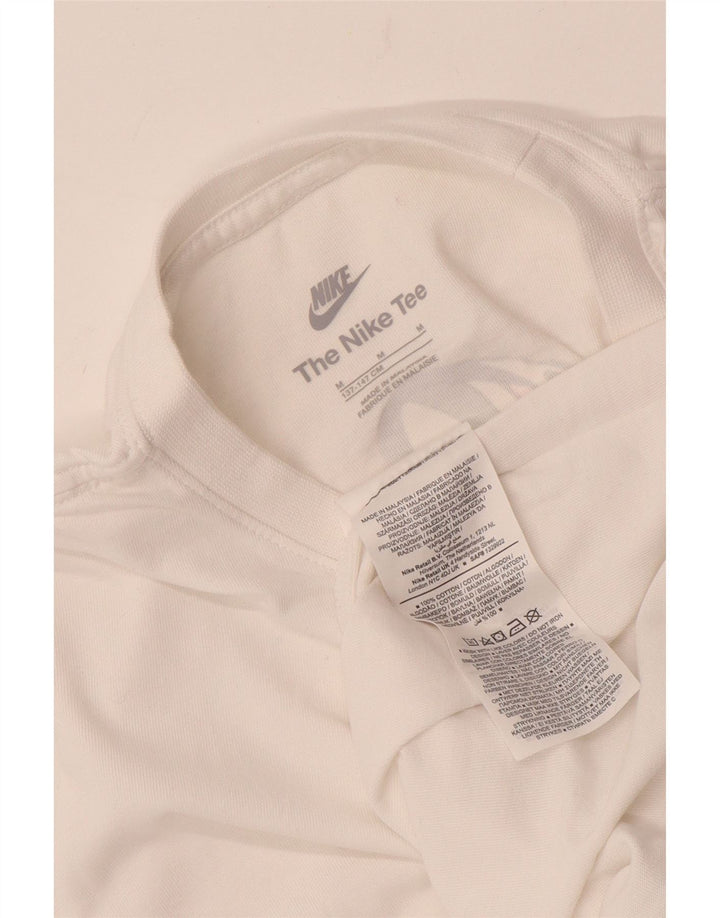 Nike Jungen-T-Shirt mit Grafik, mittelgroß, weiße Baumwolle, 10–11 Jahre