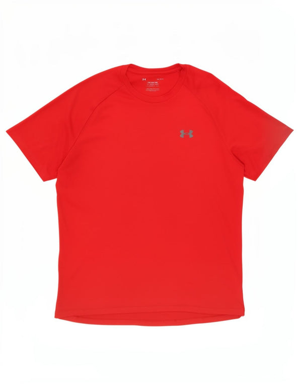 Under Armour Herren T-Shirt Top Large Rot Polyester Sport