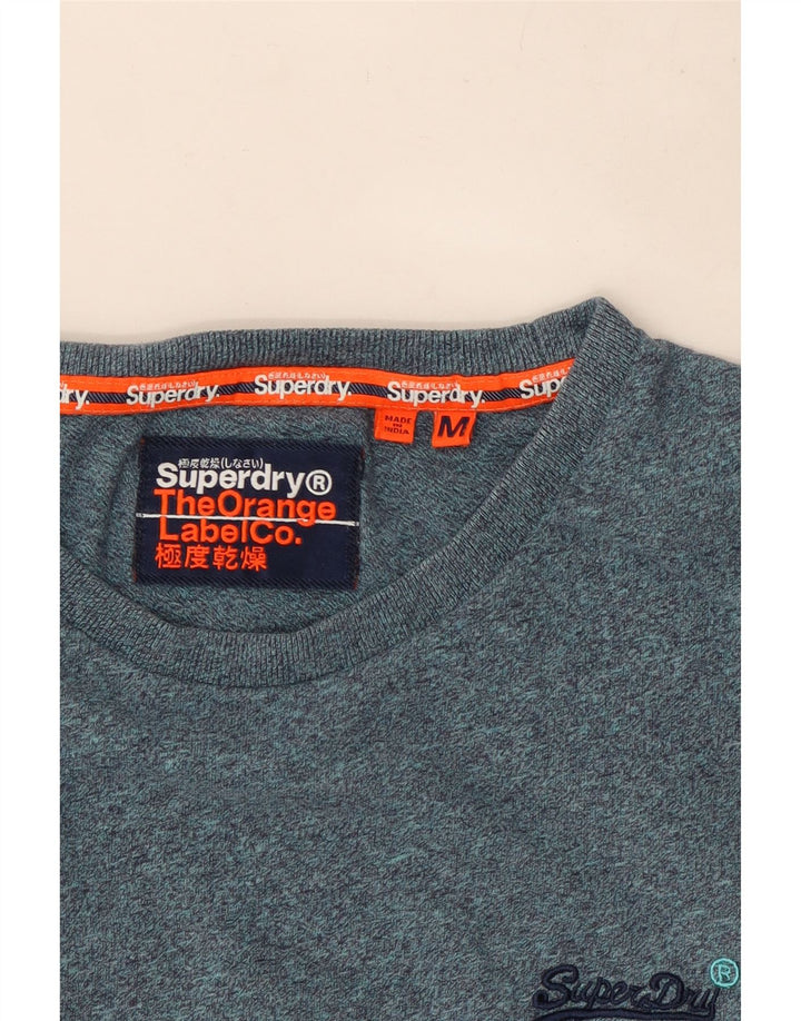 Superdry Herren T-Shirt-Oberteil aus mittelblauer Baumwolle