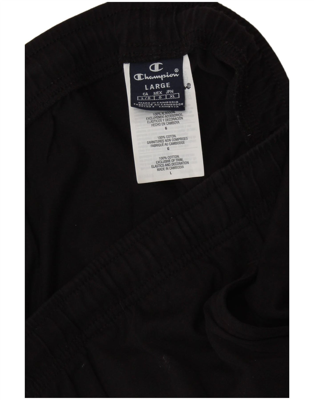 CHAMPION Herren-Trainingshose, große schwarze Baumwolle