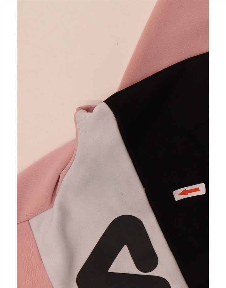 Fila Damen-Trainingsanzugoberteil mit Grafik, UK 14, mittelrosa, Farbblock