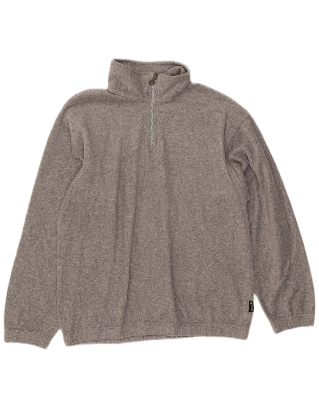 SERGIO TACCHINI Herren-Fleecepullover mit Reißverschluss am Hals, Größe L, Grau