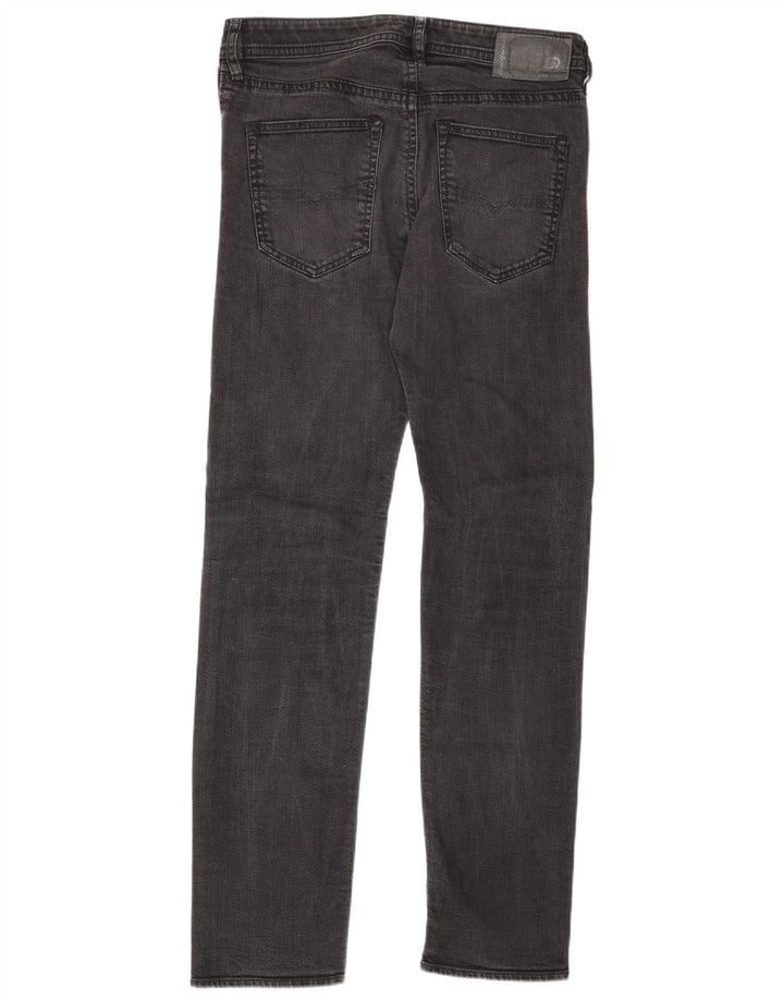 Diesel Herren Slim Jeans W30 L31 Schwarze Baumwolle