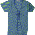 LANVIN Womens Robe Dress UK 16 Large Blue Polka Dot Cotton Vintage Lanvin and Second-Hand Lanvin from Messina Hembry 